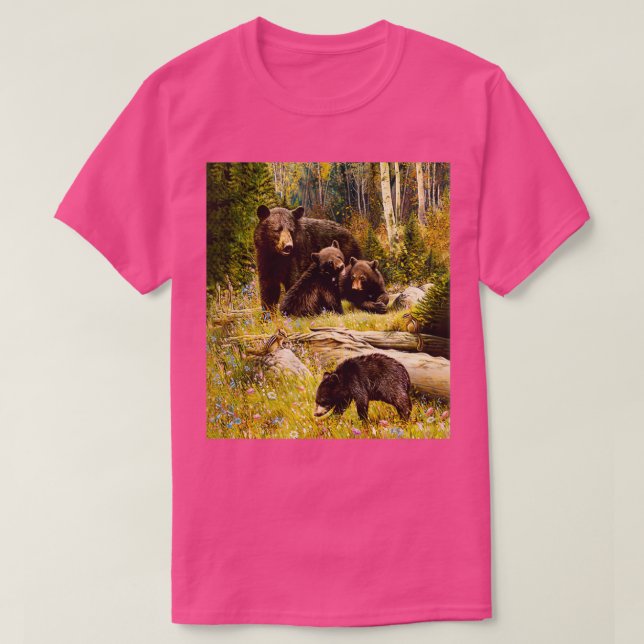 Camiseta Mama Bear Y Babs Familia De Oso Negro 1 (Diseño del anverso)