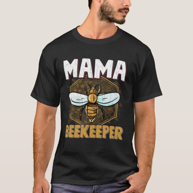 Camiseta Mama Beekeeper Beeaving Apiary Honey Graphic (Anverso)