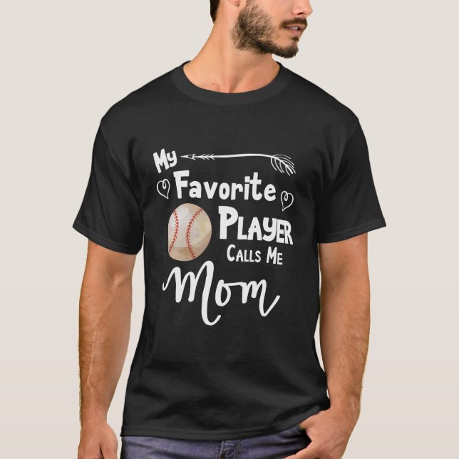 Camiseta Mamá Béisbol Juego De Softbol Fan Deportes Favorit (Anverso)