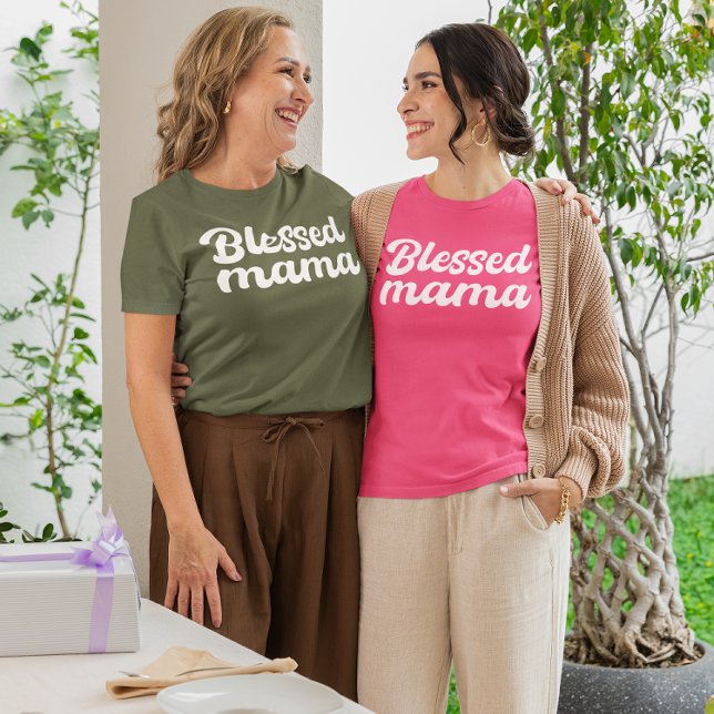Camiseta Mama Bendita - Regalo de Cumpleaños y Día (blessed mama shirt, best mom ever t-shirt, mom appreciation gift, mothers day shirt, birthday gift)