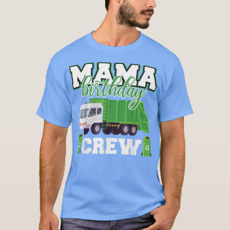 Camiseta Mama Birthday Crew Garbage Truck Family Matching B