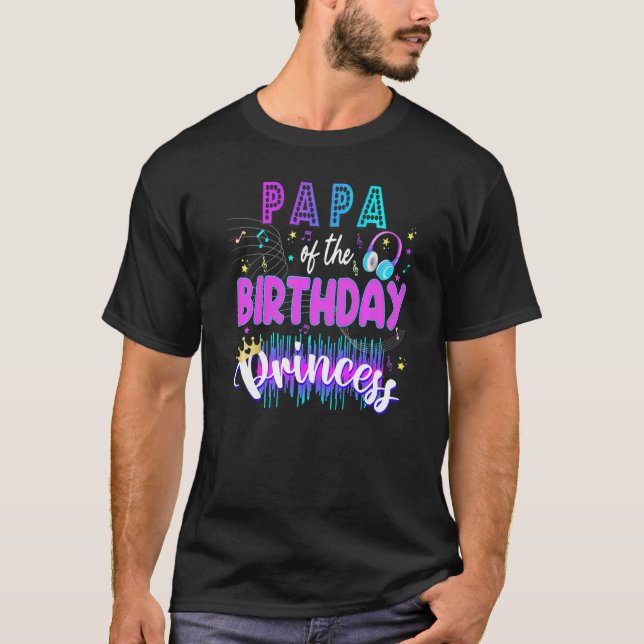 Camiseta Mama Birthday Rockstar Fiesta de música temática K (Anverso)