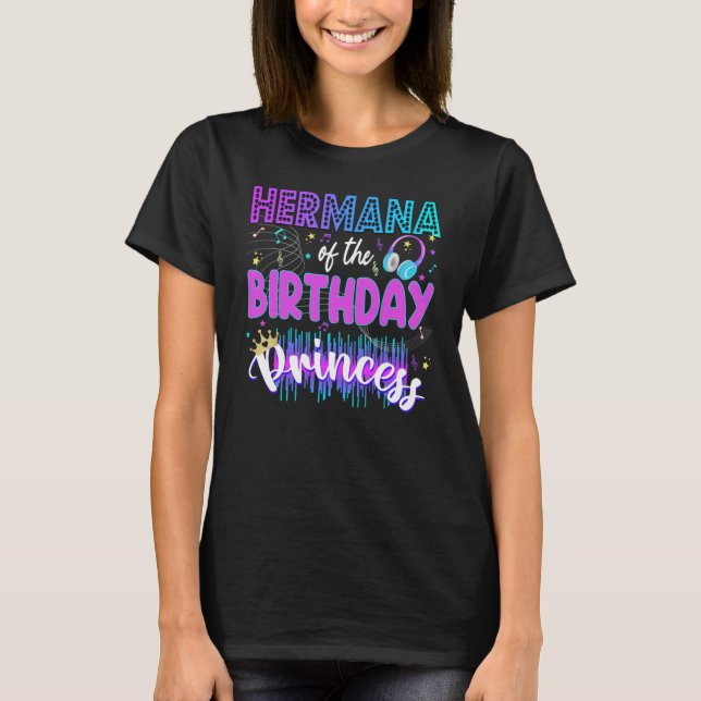 Camiseta Mama Birthday Rockstar Fiesta de música temática K (Anverso)