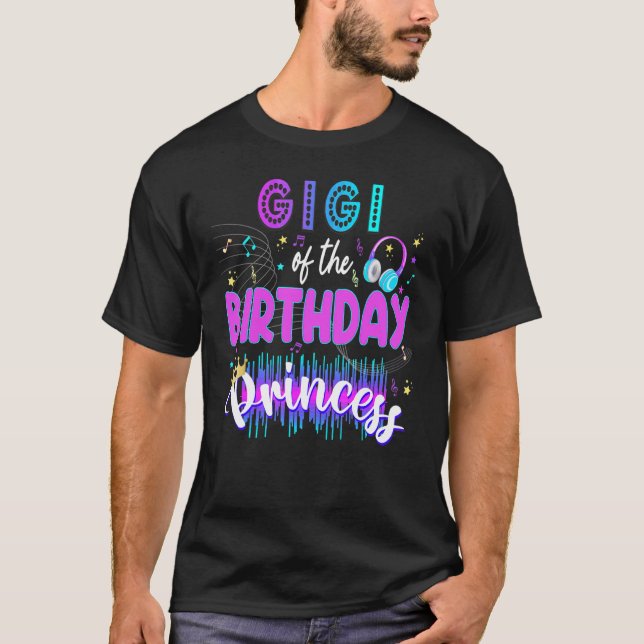 Camiseta Mama Birthday Rockstar Fiesta de música temática K (Anverso)