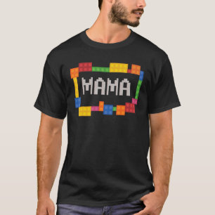 Camiseta Mama Blocks Master Builder Brick Builder Birthda