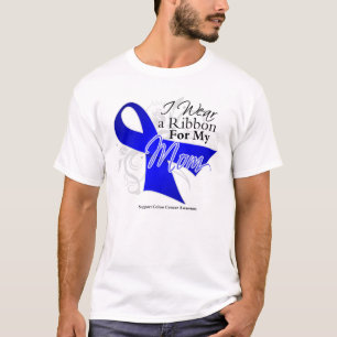 Camiseta Mamá Blue Ribbon - cáncer de colon
