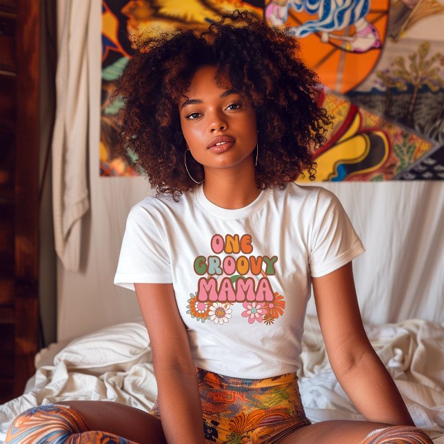 Camiseta Mama Boho Arcoiris Naranja mujeres florales (Subido por el creador)