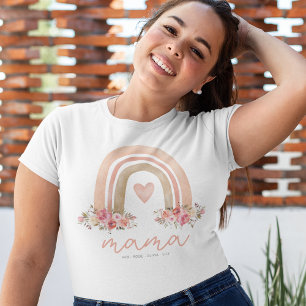 Camiseta Mama Boho Arcoiris nombra el Día de la Madre