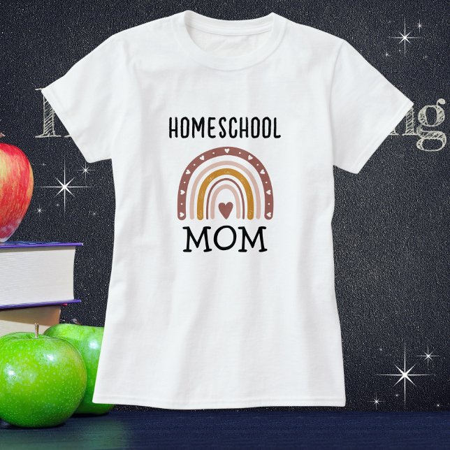 Camiseta Mamá | BOHO "Homeschool" Día de la Madre (Personalize text to your needs. Avail in multiple styles, sizes and colors. Different graphics too!)