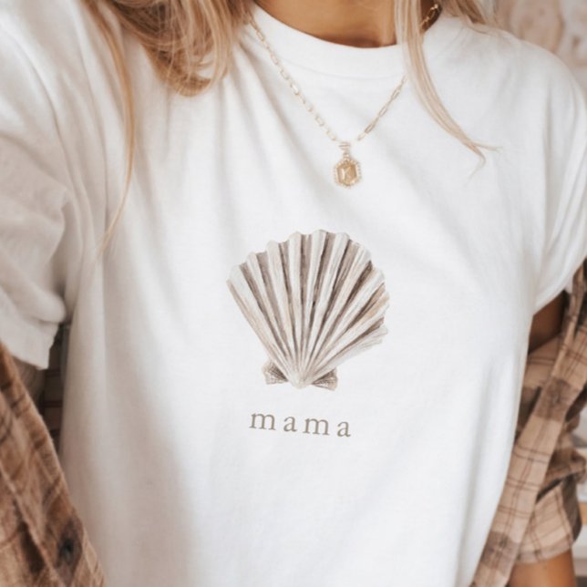 Camiseta Mama Boho Playa Fiesta de Bebé Caracol (Subido por el creador)