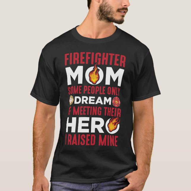 Camiseta Mamá bombero Día de la Madre hijo de hijo orgullos (Anverso)