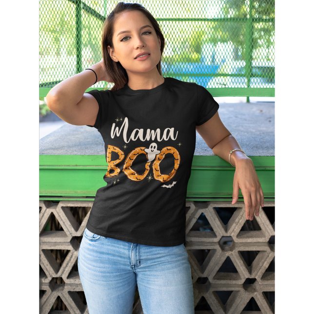 Camiseta Mama Boo Halloween Naranja Lindo (Subido por el creador)