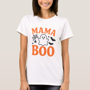 Camiseta Mama Boo Naranja y negro Mamáes familiares de Ha