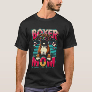Camiseta Mamá Boxer Divertido Perro Boxer Mascota Para Muje