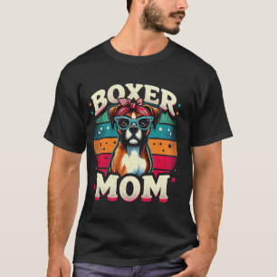 Camiseta Mamá Boxer Divertido Perro Boxer Mascota Para Muje
