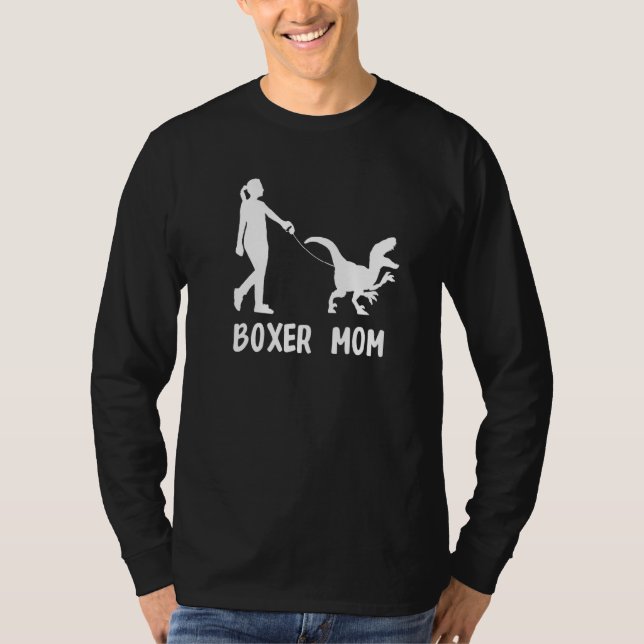 Camiseta Mamá Boxer Perro Dinosaurio  Vida de Mamá Perro (Anverso)