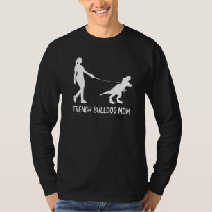 Camiseta Mamá Bulldog francesa Frenchie Mama Dog Dinosaur