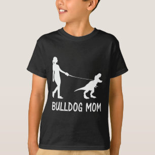 Camiseta Mamá Bulldog inglés Mamá Perro Dinosaurio Mujeres 