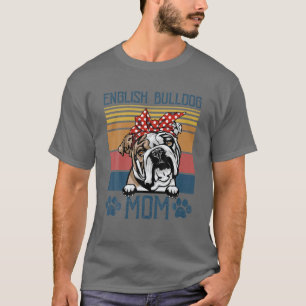 Camiseta Mamá Bulldog inglesa vintage Bulldog inglés Mama M