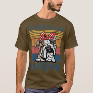 Camiseta Mamá Bulldog inglesa vintage Bulldog inglés Mama M