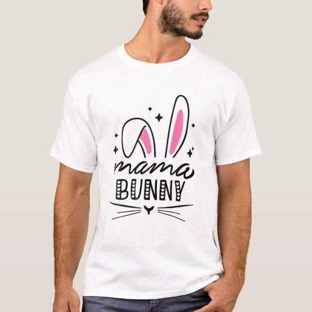 Camiseta Mama Bunny For Women Chicas Conejo Retro Cuto Cone (Anverso)