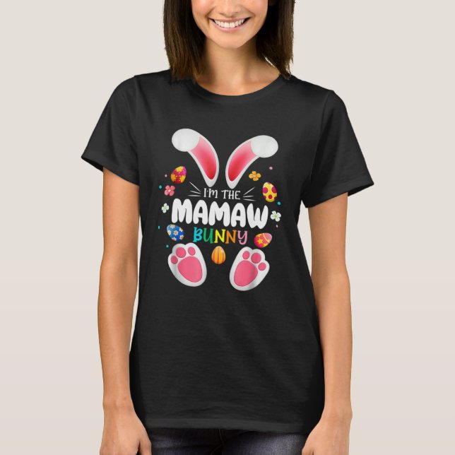Camiseta Mama Bunny Matching Family Easter Pregnancy Mom Ba (Anverso)