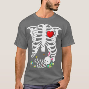 Camiseta Mama Bunny Skeleton XRay Baby Bunny Pregnancy Mom