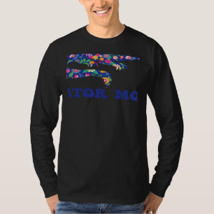 Camiseta Mamá Caimán Cocodrilo Lagarto Flores Para M