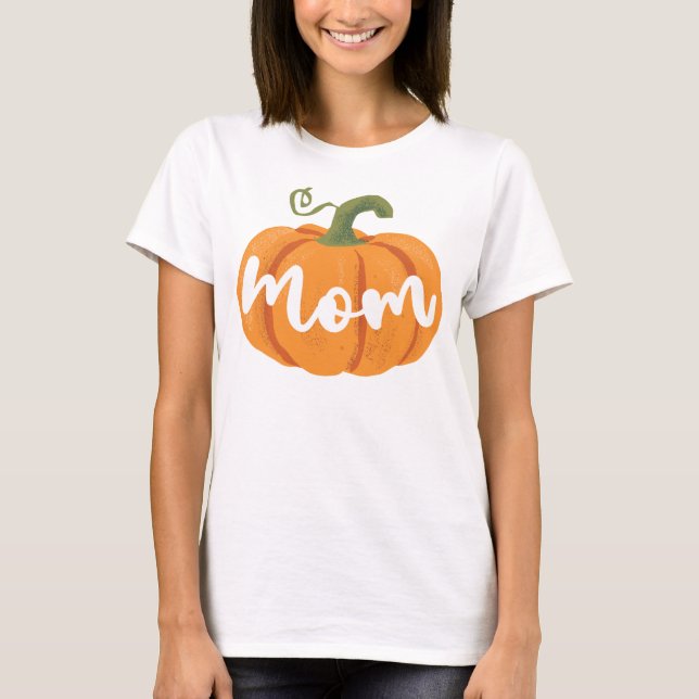 Camiseta Mamá Calabaza chica de cumpleaños coincidiendo (Anverso)