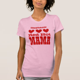 Camiseta Mamá candente con el nombre de encargo V02 de los