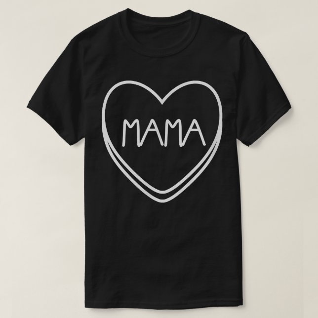 Camiseta Mama Candy Heart El día de San Valentín680 (Diseño del anverso)