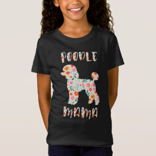 Camiseta Mamá Caniche Floral Amante de Perros
