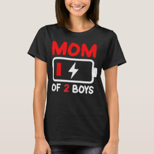 Camiseta Mamá Cansada Dos Niños Día de la Madre Gemelo De E