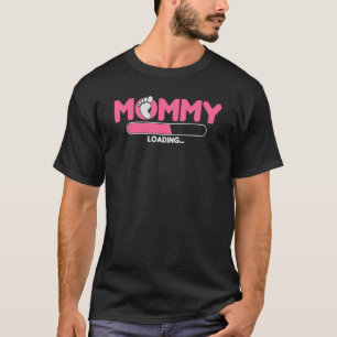 Camiseta Mamá cargando futuro mamá dulce mamá espera mes