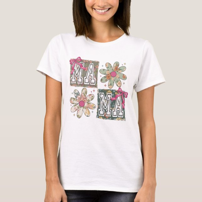 Camiseta MAMA casual de moda top, regalo para ella (Anverso)