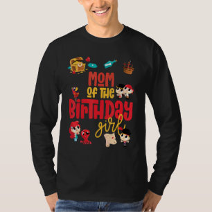 Camiseta Mamá Chica de cumpleaños Pirate Tema de la fiesta 