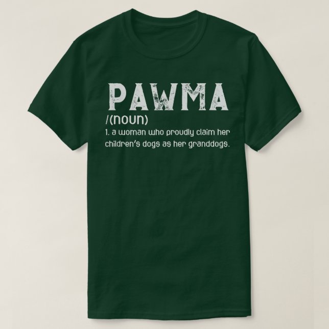 Camiseta Mamá Chica de definición de Pawma Perros Perros Pe (Diseño del anverso)