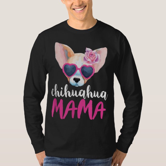 Camiseta Mamá Chihuahua para las mujeres obsequia a mamá Ch (Anverso)