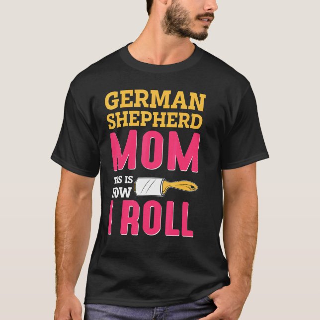 Camiseta Mamá Chiste Pastor de Pastor Alemán K9 (Anverso)