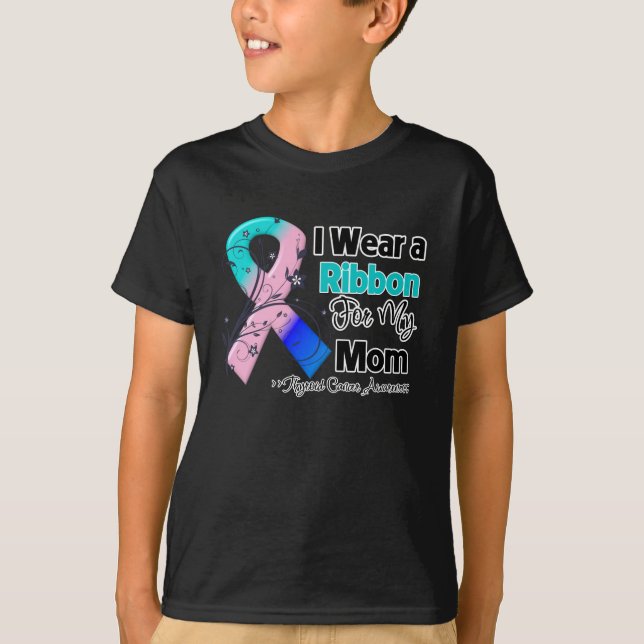 Camiseta Mamá - cinta del cáncer de tiroides (Anverso)