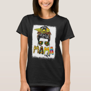Camiseta Mama Cita Leopard Messy Bun Mamacita Feliz Cinco D