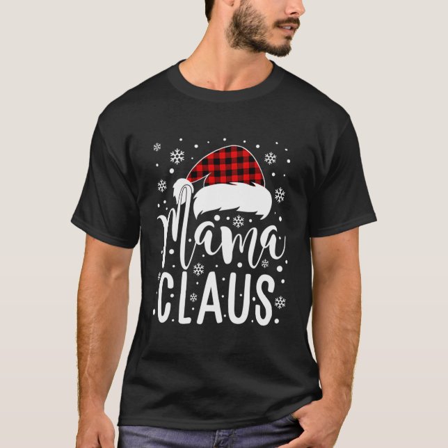 Camiseta Mama Claus Con Santa Hat Mamá Mamá Mamá Navidades (Anverso)
