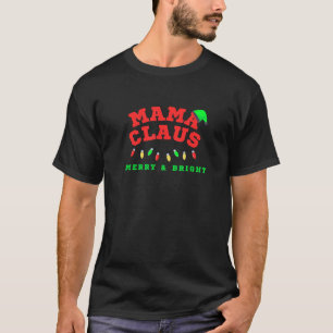 Camiseta MAMA CLAUS MERRY BRIGHT con luces Navidades