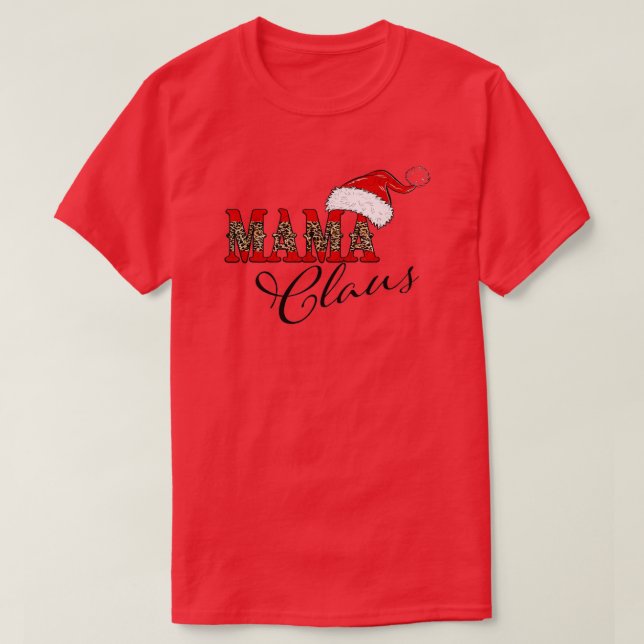 Camiseta Mama Claus Merry Christmas Funny Mom Lover Santa H (Diseño del anverso)