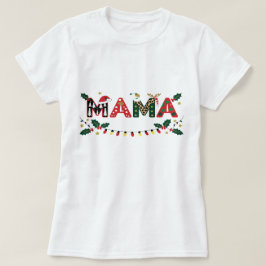 Camiseta Mama Claus Navidad – Tipografía Festiva de Vacacio