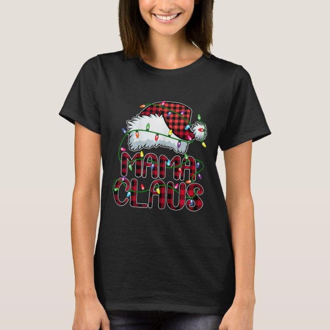 Camiseta Mama Claus Navidades enciende la coincidencia con  (Anverso)