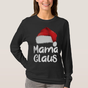 Camiseta Mama Claus Navidades familia coincide con Santa Ha