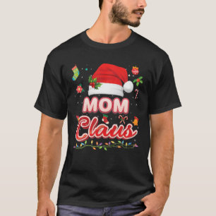 Camiseta Mamá Claus Navidades familiares coincidentes Santa