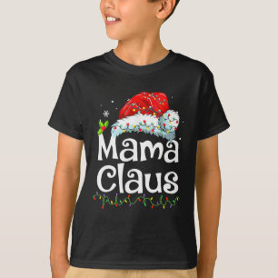 Camiseta Mama Claus Pijama de Navidad Familia Pareo Xmas L