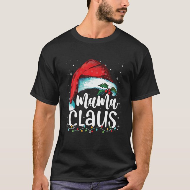 Camiseta Mama Claus Santa Family Matando Navidades Pajamas (Anverso)